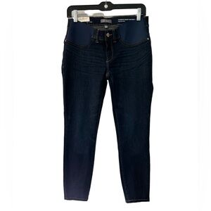 DL1961 Florence Skinny Maternity Jeans 27 Willoughby dark wash belly panels NWT